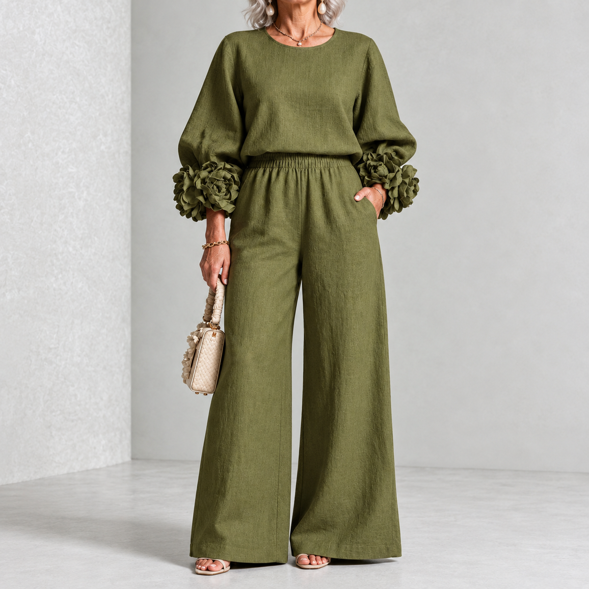 ROSALIE | FLORAL CUFF TWO-PIECE SET