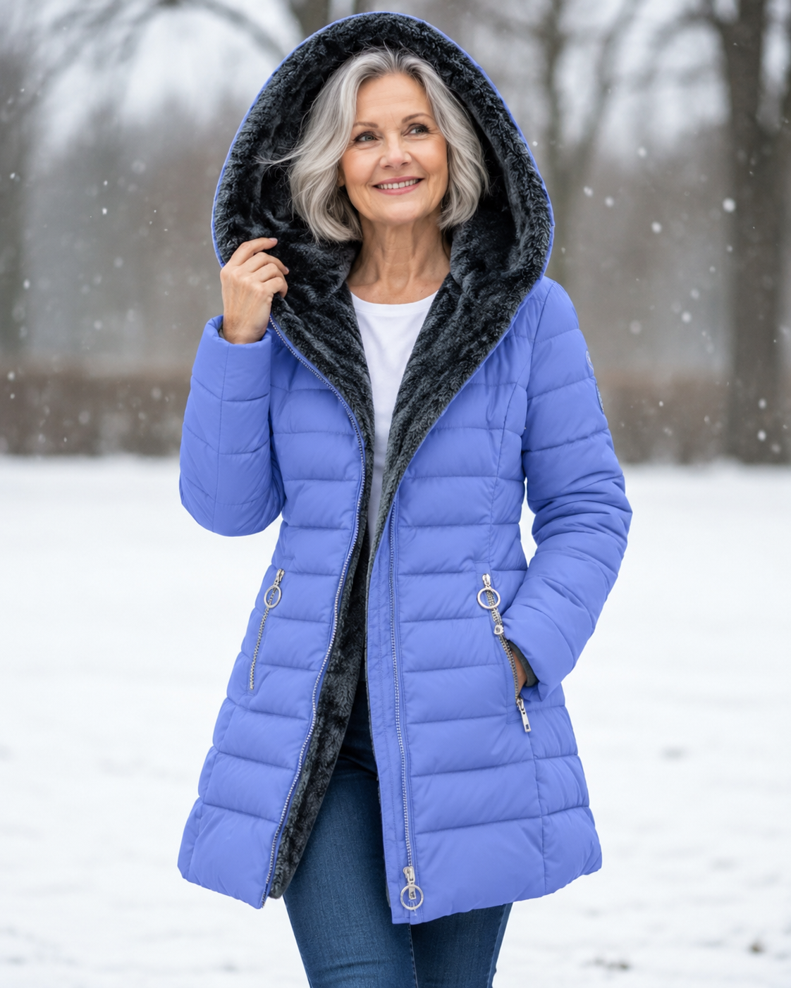 Sylvie | Warm Quilted Hooded Winter Coat