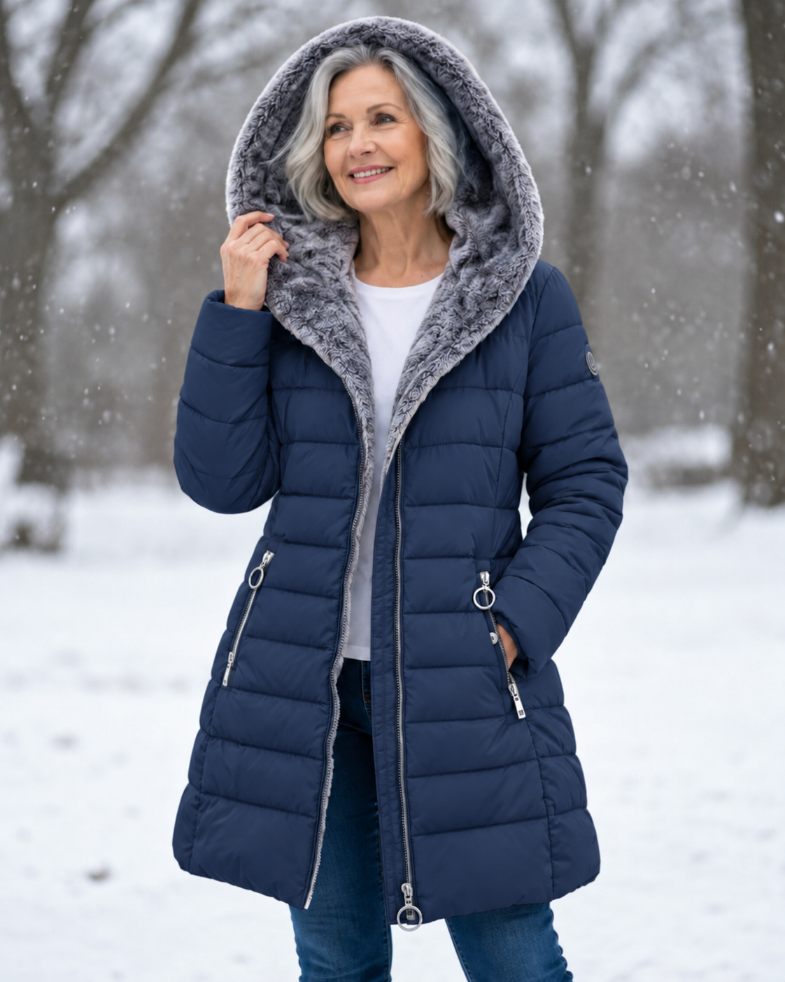 Sylvie | Warm Quilted Hooded Winter Coat