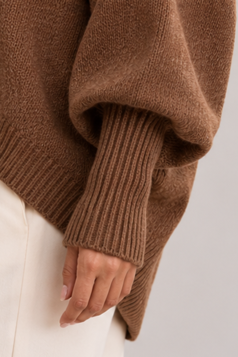 Marisse |  Button Turtleneck Sweater