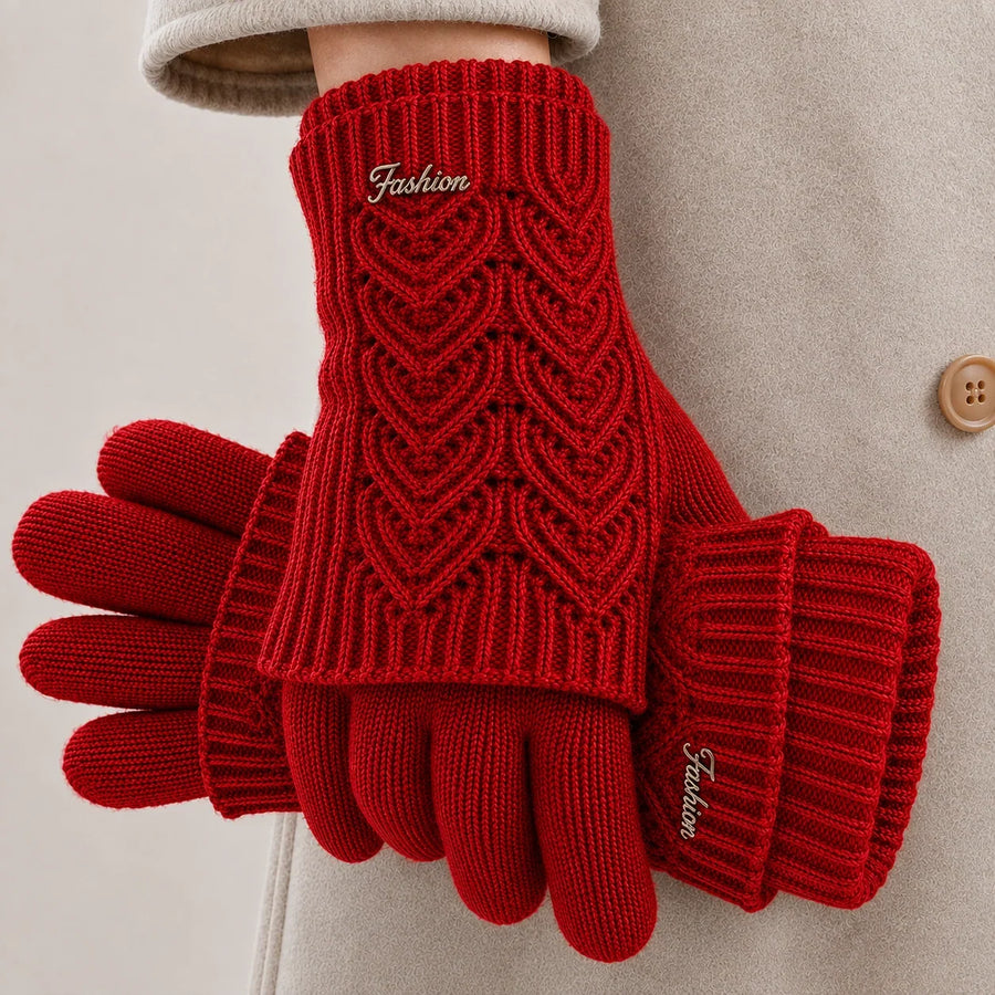 Edith | Warm Knit Gloves for Cold Hands