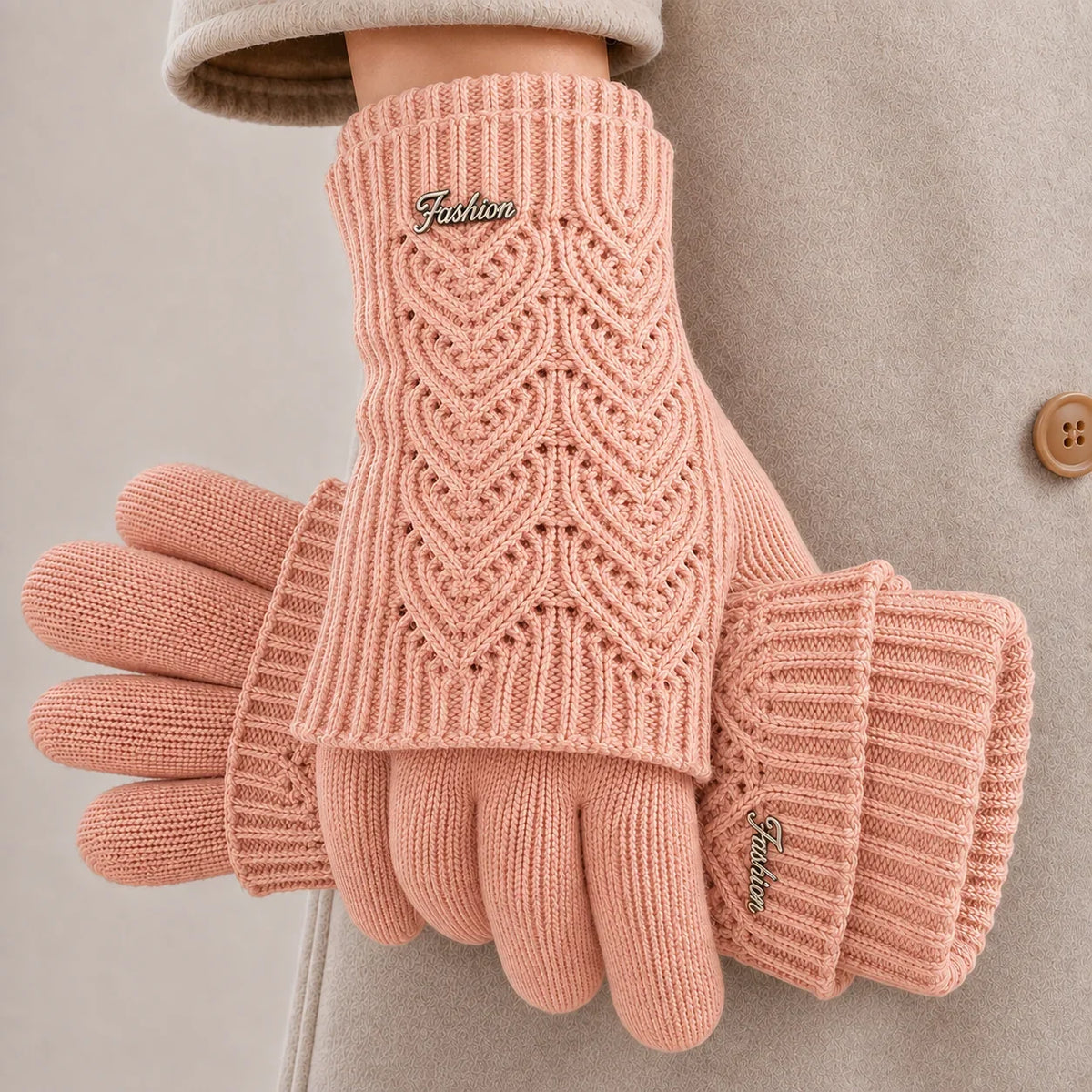 Edith | Warm Knit Gloves for Cold Hands