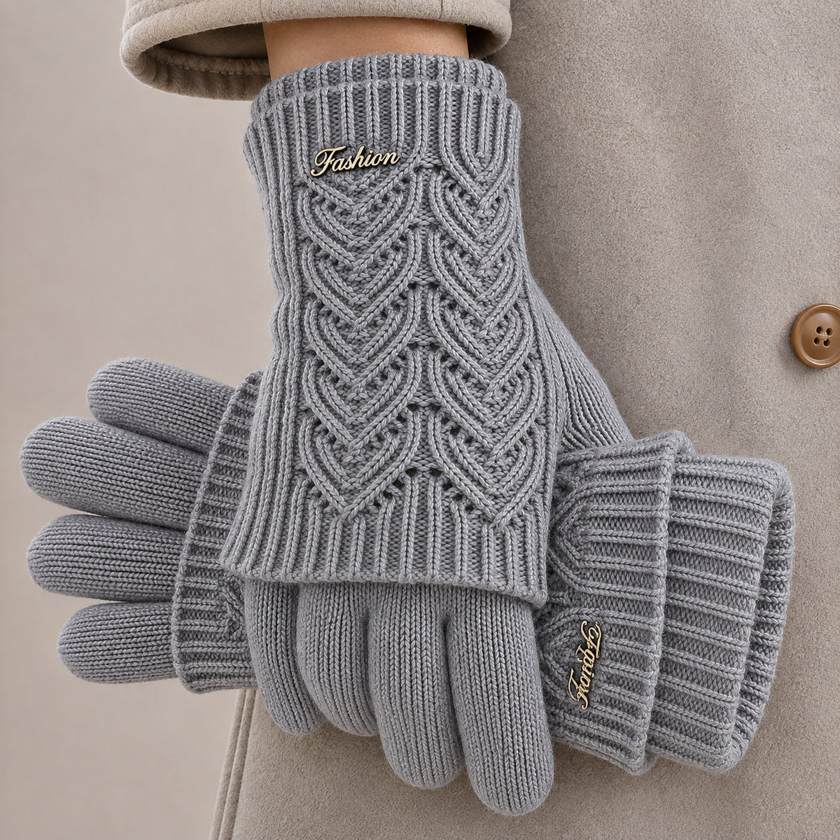 Edith | Warm Knit Gloves for Cold Hands
