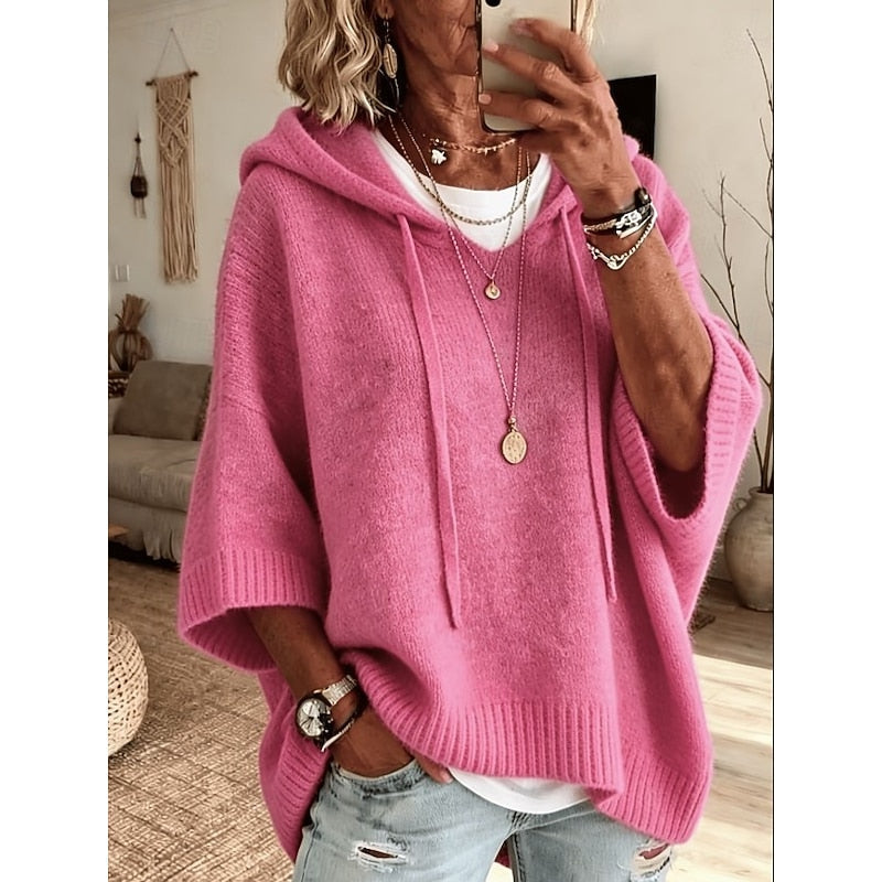 Chloe | Hooded Poncho Sweater