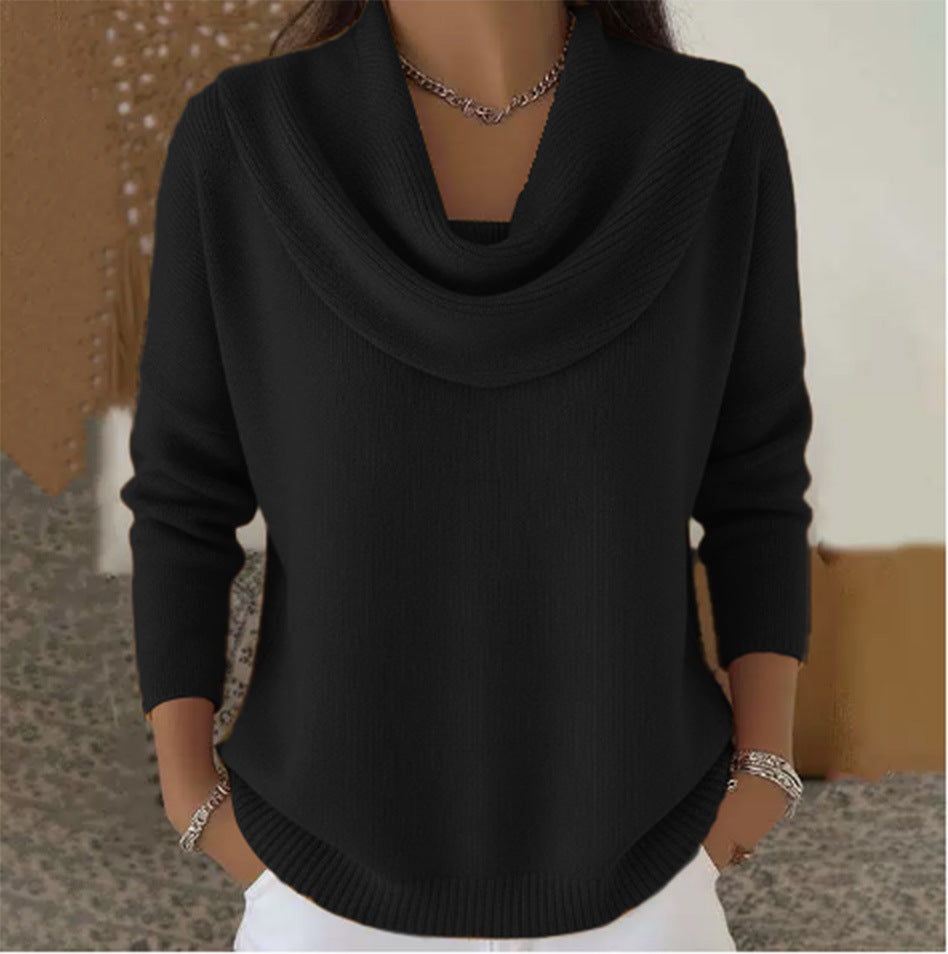 Julia | Draped Cowl Neck Sweater