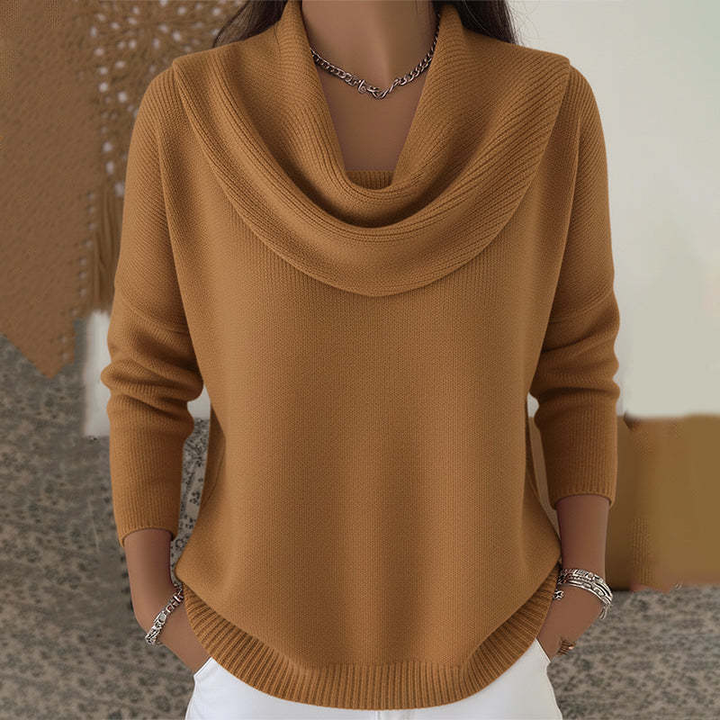Julia | Draped Cowl Neck Sweater