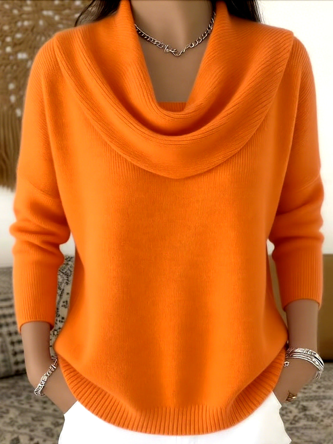 Julia | Draped Cowl Neck Sweater
