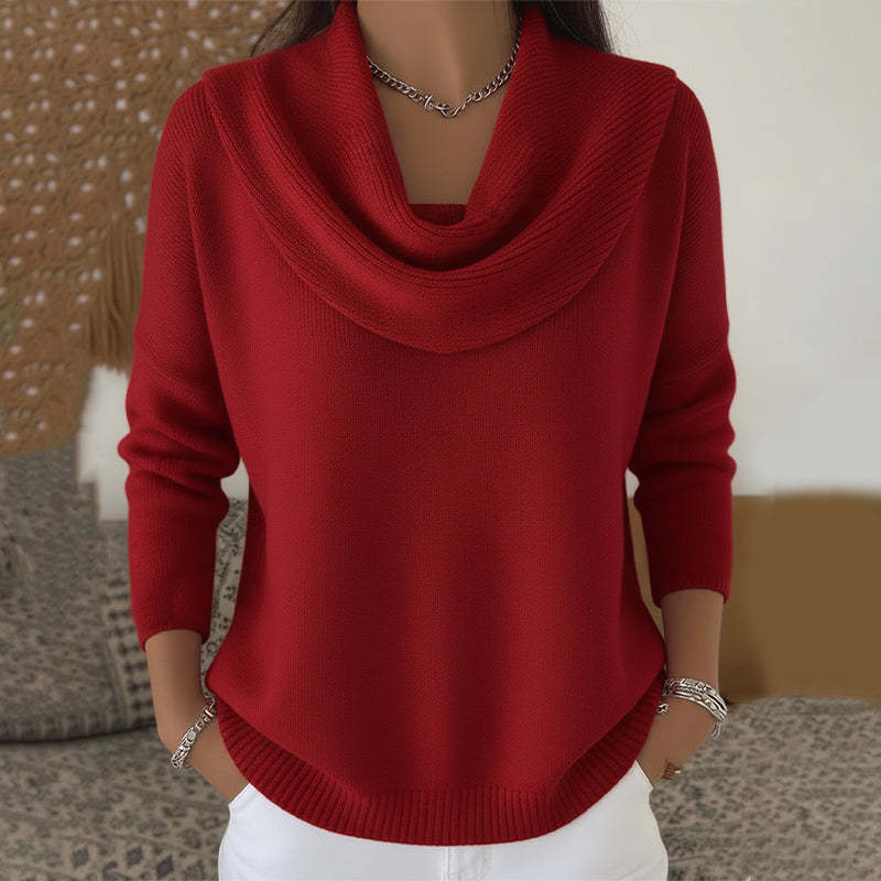 Julia | Draped Cowl Neck Sweater