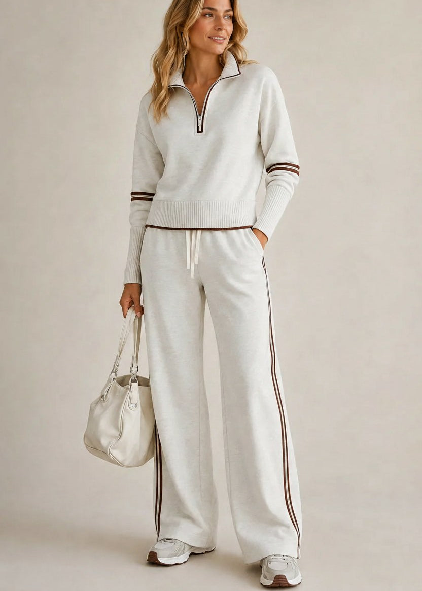 Ensemble Kate | Pull Demi-Zip & Pantalon